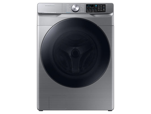Large Capacity Smart Front Load Washer with Super Speed Wash in Platinum